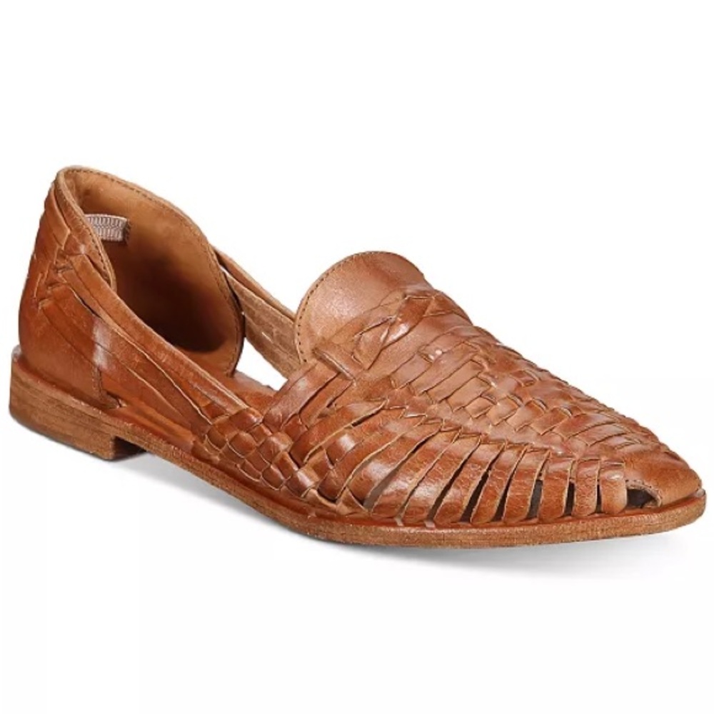 Frye Heather Huarache Woven Tan Leather Sandals / Flats Size 6 women’s